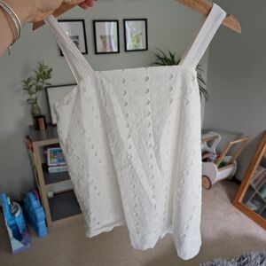 Kismet White Women's Eyelet Top